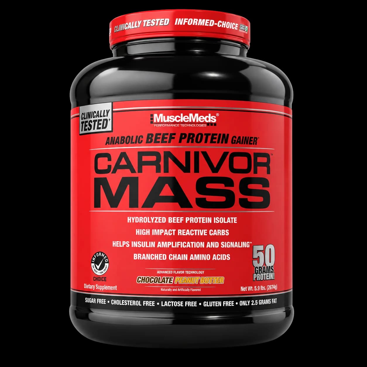 MuscleMeds Carnivor Mass Anabolic Beef Protein Gainer