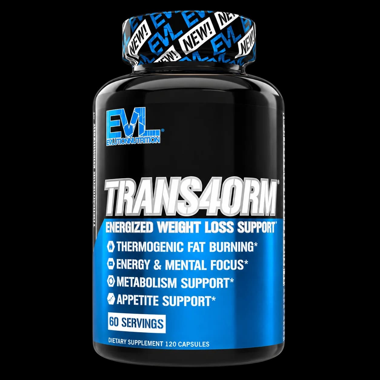 EVLution Nutrition Trans4orm Thermogenic Fat Burner Capsules