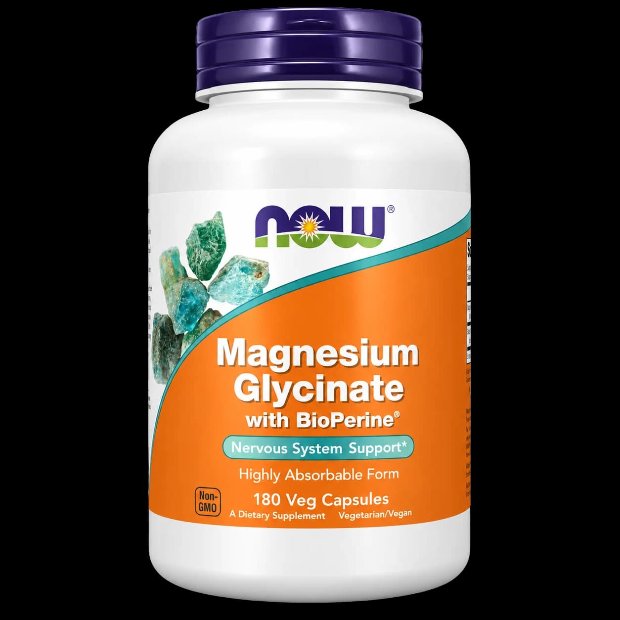 NOW Foods Magnesium Glycinate with BioPerine Veg Capsules